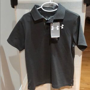 Grey under armor polo